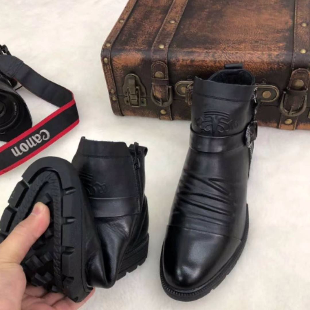 Bota Italiana em Couro Legítimo - Zíper Martin®️ AJ61 FashionShope 