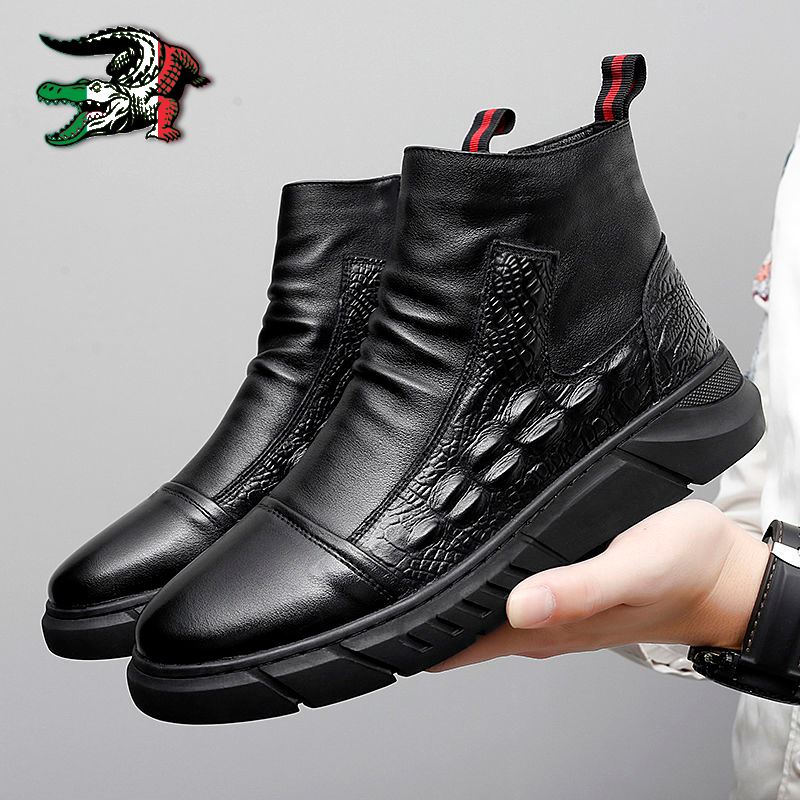 Bota Masculina de Couro Legítimo Crocodile Italian P12-3 FashionShope 