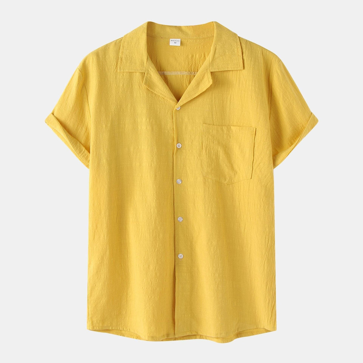 Camisa Manga Curta - Bern Camisetas e tops FashionShope Amarelo P 