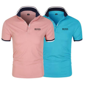 Camisa Polo Boss Compre 1 Leve 2 2poloboss199 AlphasMacho Coral + Azul P 