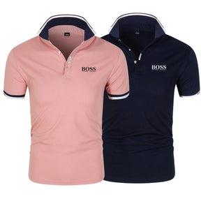 Camisa Polo Boss Compre 1 Leve 2 2poloboss199 AlphasMacho Coral + Marinho P 