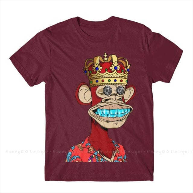 Camiseta NFT King FashionShope Burgundy S 