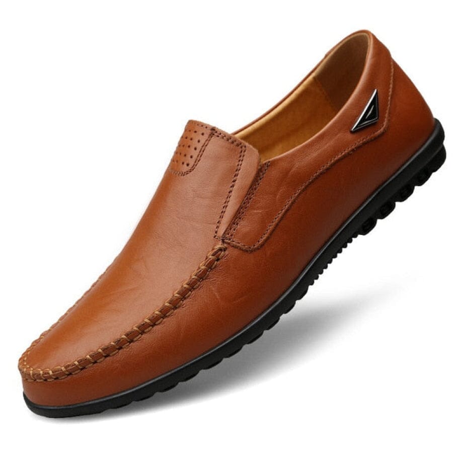 Mocassim Masculino de Couro Casual 873 FashionShope Castanho 37 