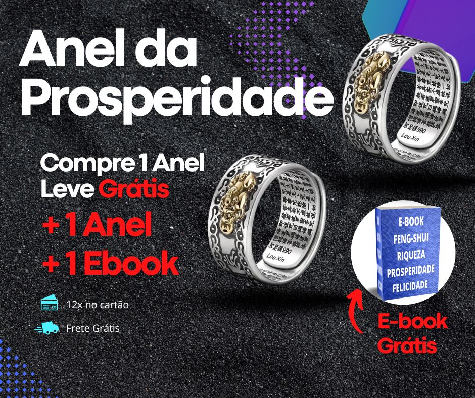 OFERTA RELÂMPAGO - LEVE MAIS 1 ANEL POR 39,90 E GANHE UM E-BOOK FashionShope 