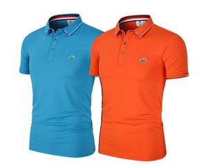 Polo LCT [Compre 1 Leve 2] FashionShope Azul e Laranja P 