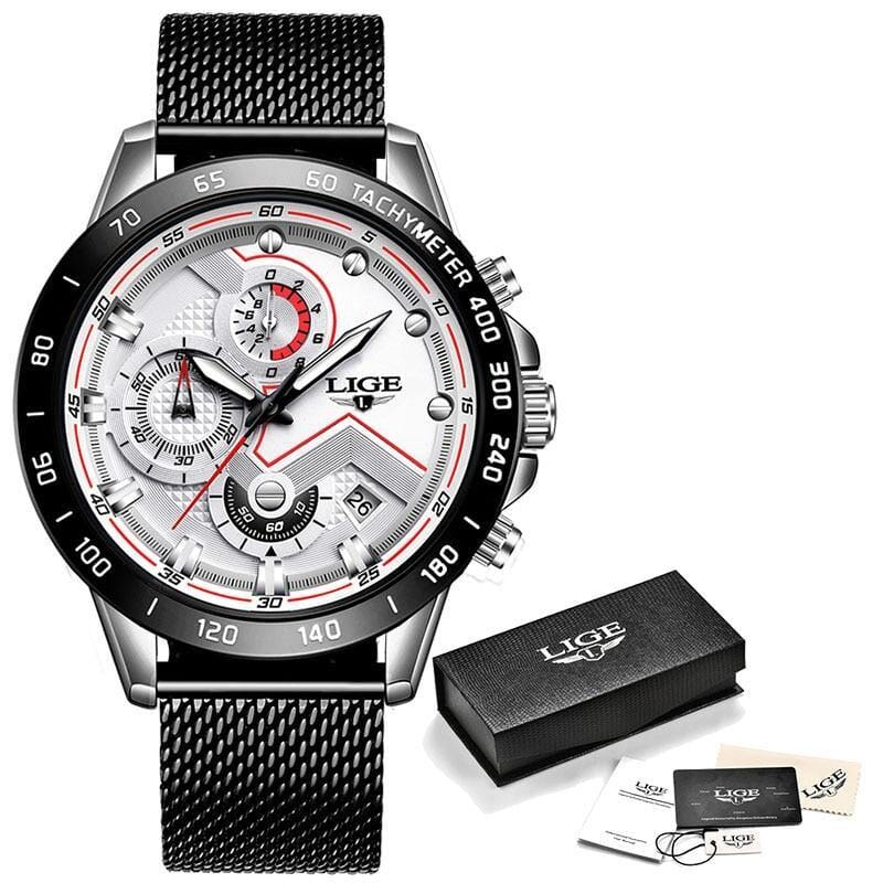 Relógio Casual Masculino Lg Clock - Aço inoxidável Relógio Masculino - 31 FashionShope Modelo 2 