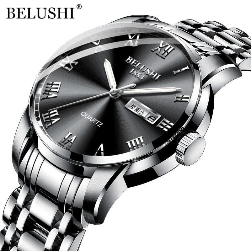 Relógio Masculino BELUSHI Titanium BELUSHI - Relógio FashionShope Prata e Preto 