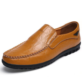 Sapato Mocassim Masculino de Couro - Genuine mocassim dubai - SAPATOS 02 AlphasMacho Amarelo 37 